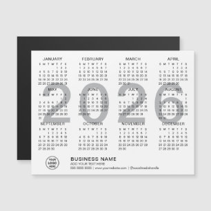 Calendario magnético blanco de personalizado Busin