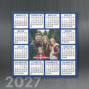 Calendario magnético cuadrado 2027 con foto