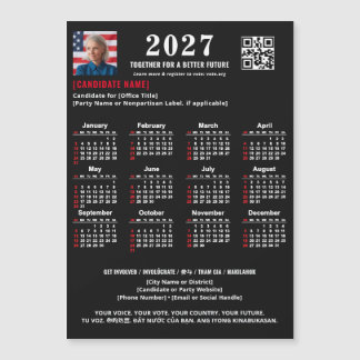 Calendario Magnético de Campaña Política QR 2027