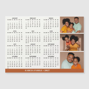 Calendario Magnético de Colaje de Fotos Familiares