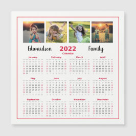 Calendario magnético de collage de fotos de la fam