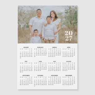 Calendario magnético de foto personalizada 2027