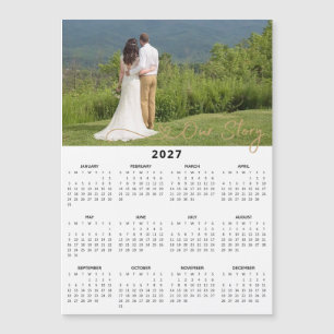 Calendario Magnético de Foto Personalizada 2027 Nu