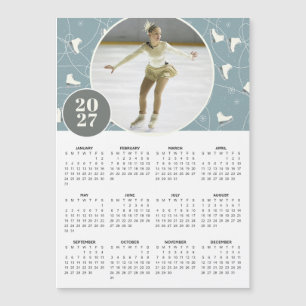 Calendario magnético de foto personalizada de pati