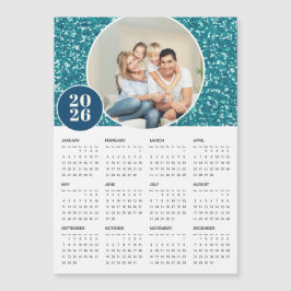 Calendario magnético de fotos de Personalizado azu