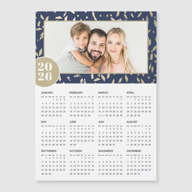 Calendario magnético de fotos de Personalizado de  (Anverso)