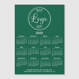 Calendario magnético de Hunter Green and White 202