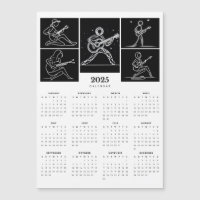 Calendario magnético de la guitarra con figura mín