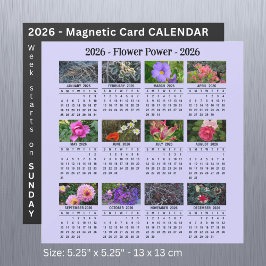 Calendario magnético de las flores SU de 2026