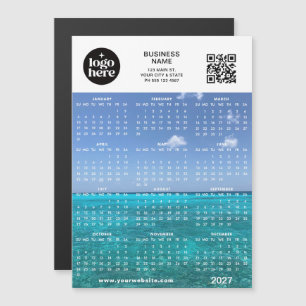 Calendario Magnético de Logo de Código Qr de Foto 