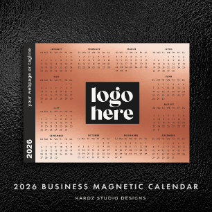 Calendario Magnético de Logotipo Empresarial Rose 
