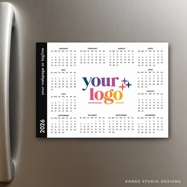Calendario magnético de personalizado 2026 (Calendar shown in 5 x 7 inches.)