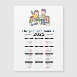 Calendario magnético familiar personalizado 2025