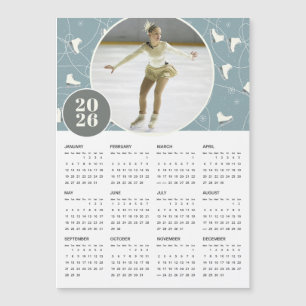 Calendario magnético fotográfico de los patines de