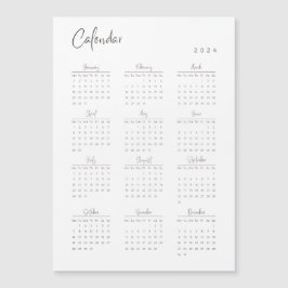 Calendario magnético minimalista 2024