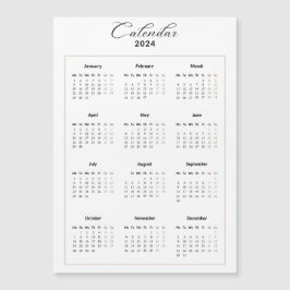 Calendario magnético minimalista 2024