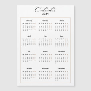 Calendario magnético minimalista 2024