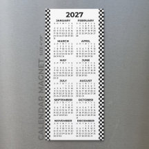 Calendario Magnético Minimalista de Cuadrícula 202