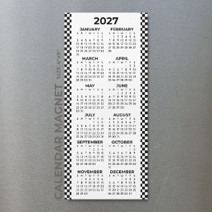 Calendario Magnético Minimalista de Cuadrícula 202