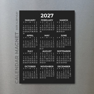 Calendario Magnético Minimalista Simple Blanco 202