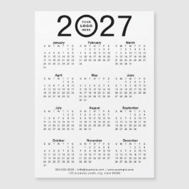Calendario magnético personalizado 2027 con logoti