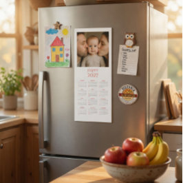 Calendario Magnético Personalizado con Foto Famili
