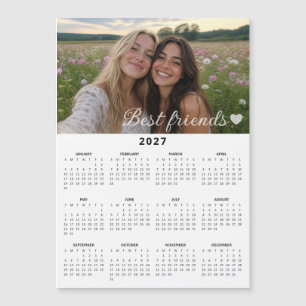 Calendario magnético personalizado de mejores amig