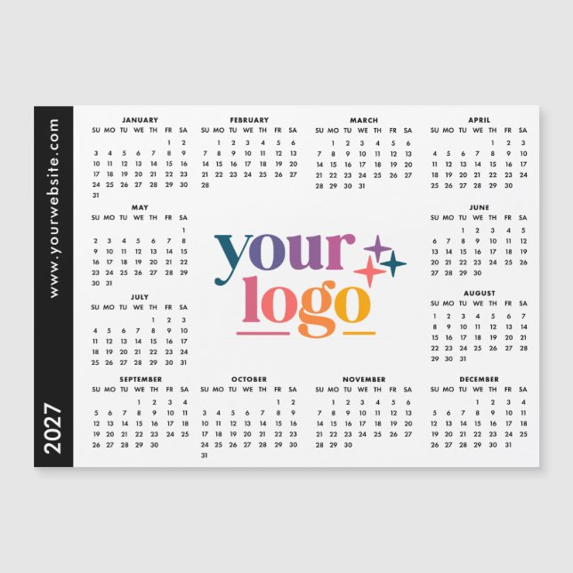 Calendario Magnético Personalizado para Negocios 2 (Anverso)