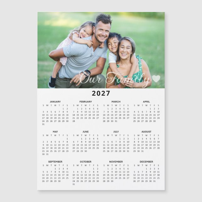 Calendario magnético personalizado para nuestra fa (Anverso)