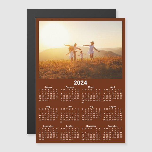 Calendario magnético personalizado para 2024, calendario con su propia foto  para nevera, regalos de calendario de fotografía, calendario magnético para  nevera -  España