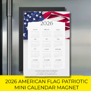 Calendario Magneto Mini Patriótico Bandera America
