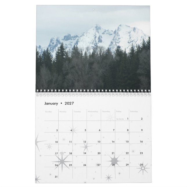 Calendario magnífico de las montañas 2013 de Teton (Jan 2027)