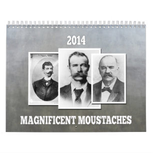 Calendario magnífico de los bigotes/de los bigotes