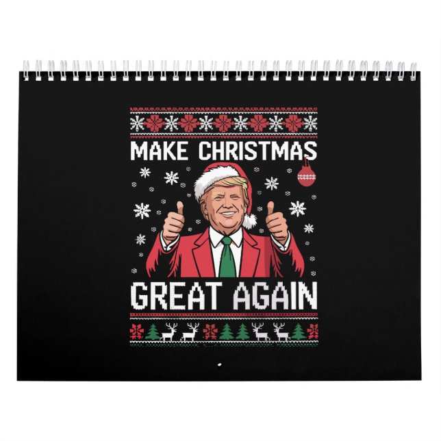 Calendario Make Christmas Great Again Trump Pajamas Ugly Xmas (Tapa)