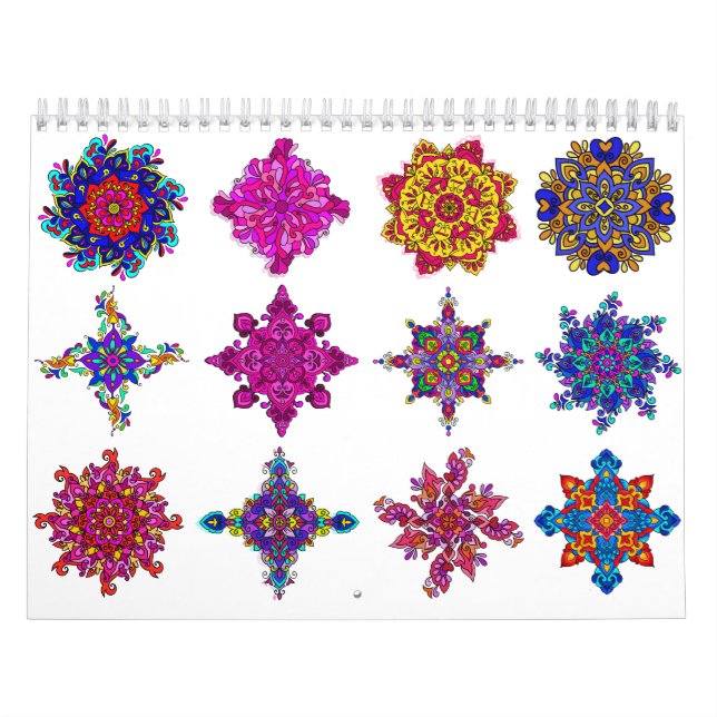 Calendario Mandala de dos páginas para 2024 (Tapa)
