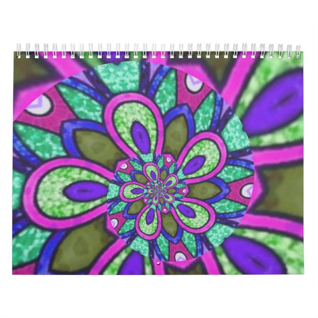 Calendario Mandala espiral única (Tapa)