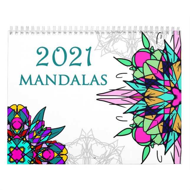 Calendario Mandalas celtas coloridas (Tapa)
