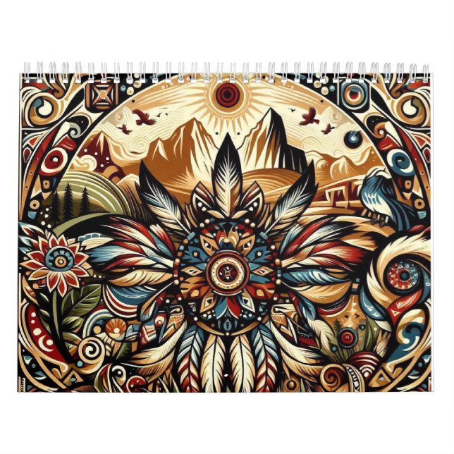 Calendario Mandalas nativas estadounidenses (Tapa)