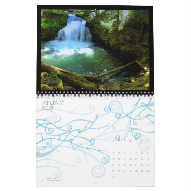 Calendario Maneras del agua del noroeste (Jan 2027)