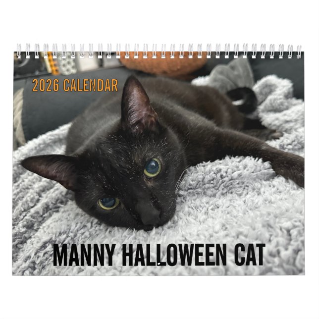 Calendario Manny Halloween Cat 2026 Calendar (Tapa)