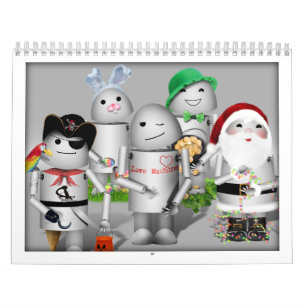 Calendario ¡Mantén Robo-x9 cerca para el Año Nuevo!