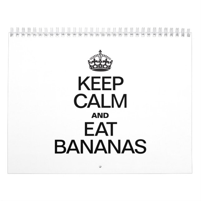 CALENDARIO MANTENER CALMA Y COMER BANANAS (Tapa)