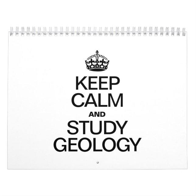 CALENDARIO MANTENER LA CALMA Y ESTUDIAR LA GEOLOGÍA (Tapa)