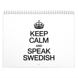 CALENDARIO MANTENER LA CALMA Y HABLAR SUECO