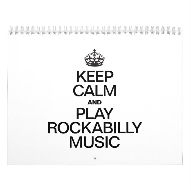 CALENDARIO MANTENER LA CALMA Y JUGAR MÚSICA ROCKABILLY (Tapa)