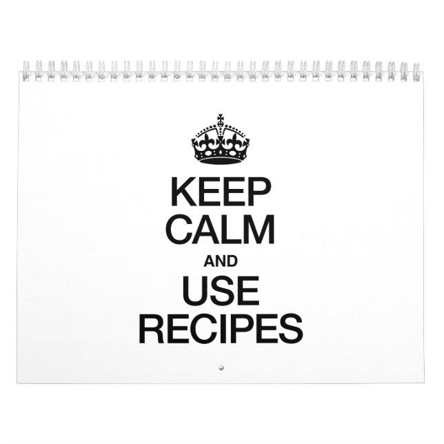 CALENDARIO MANTENER LA CALMA Y USAR LAS RECETAS (Tapa)