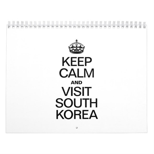 CALENDARIO MANTENER LA CALMA Y VISITAR COREA DEL SUR (Tapa)