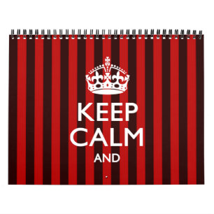 Calendario Mantenerse CALMA en rojo tu texto