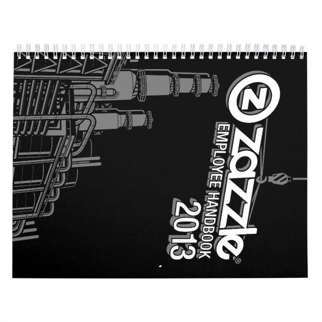 Calendario manual del empleado del zazzle (Tapa)