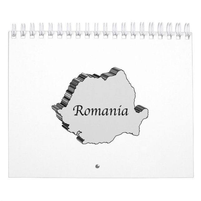 Calendario Mapa 3D de Rumania (Tapa)